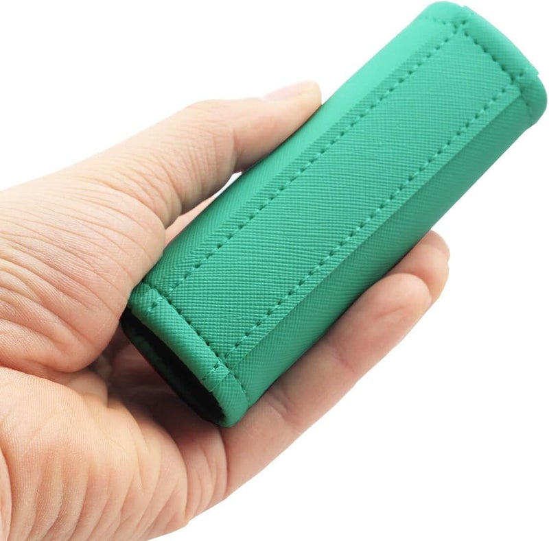 Gowraps Luggage Handle Wrap 5 Pack-Leather Luggage Handle Wraps for Suitcase/Handbag/Duffel Bag/Car Bright Luggage Identfier/Handle Covers/Grips Luggage Accessories for Travel 3.0 (Aqua) - Image 4